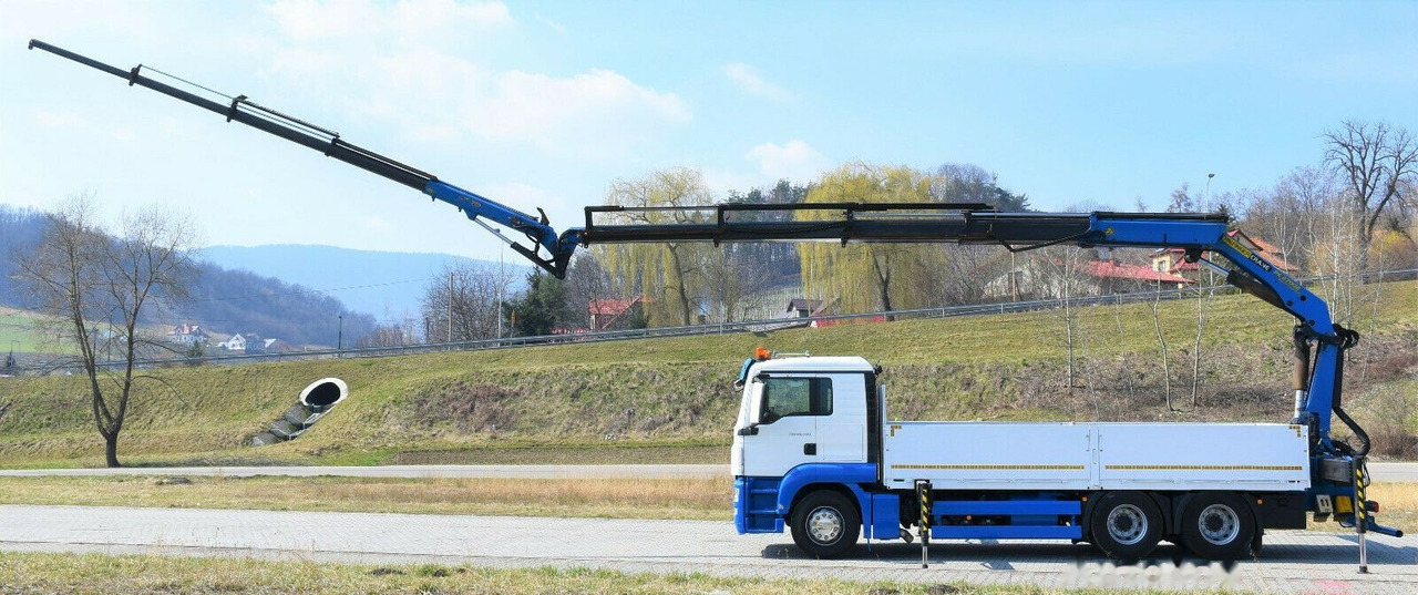 Dropside/ Flatbed truck, Crane truck MAN TGS 26.480: picture 7