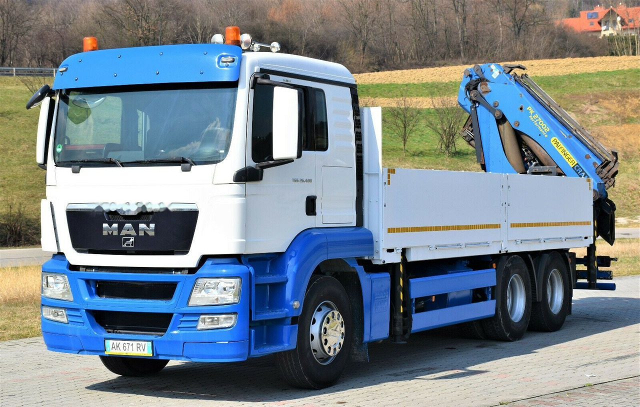 Dropside/ Flatbed truck, Crane truck MAN TGS 26.480: picture 5