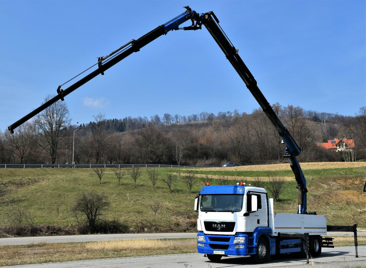 Dropside/ Flatbed truck, Crane truck MAN TGS 26.480: picture 3