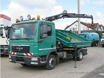 Tipper, Crane truck MAN TG-L 8.180 BB +Hiab XS 055 Kran: picture 1