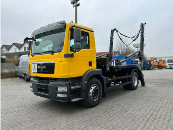 Skip loader truck MAN TG-M 18.290 4x2 Absetzkipper Meiller 245TKM Top: picture 1