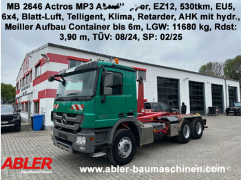 Mercedes-Benz 2646 Actros MP3 Abrollkipper Klima Retarder AHK - Hook lift truck: picture 1