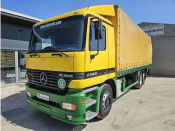 Dropside/ Flatbed truck Mercedes-Benz Actros 2535 6x2 front spring - retarder: picture 1