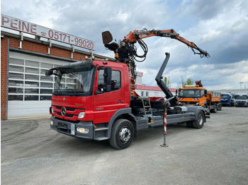 Hook lift truck, Crane truck Mercedes-Benz Atego 1529 L Abrollkipper mit Kran: picture 1