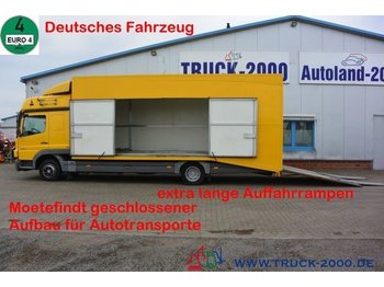 Autotransporter truck Mercedes-Benz Atego 822 geschlossen Extralange Rampen Klima: picture 1
