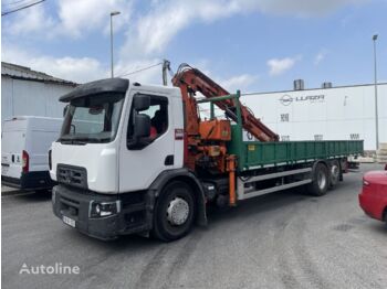 Dropside/ Flatbed truck, Crane truck RENAULT 320: picture 1