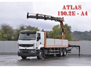 Crane truck Renault Premium 460 DXI* ATLAS 190.2E-A4/FUNK * 6x4: picture 1