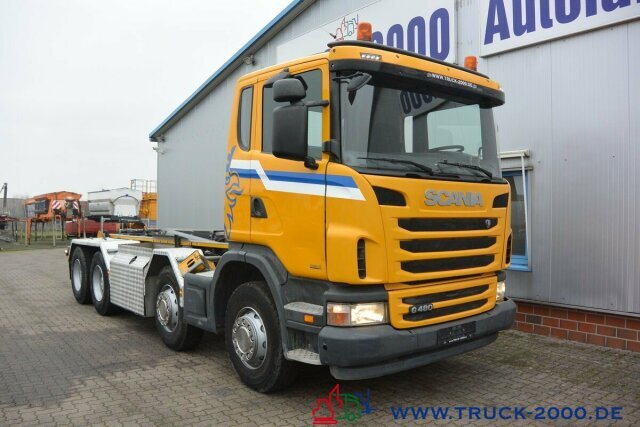 Hook lift truck Scania G 480 8x4 Knick-Schub Haken 24 Tonnen Retarder: picture 11