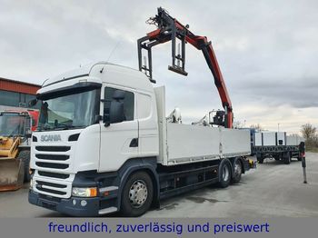 Dropside/ Flatbed truck Scania * R 450 * PRITSCHE * PALFINGER PK 21001 L *: picture 1