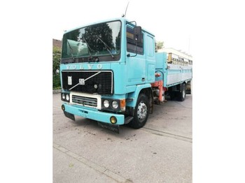 Dropside/ Flatbed truck, Crane truck Volvo F12 Turbo 6: picture 1
