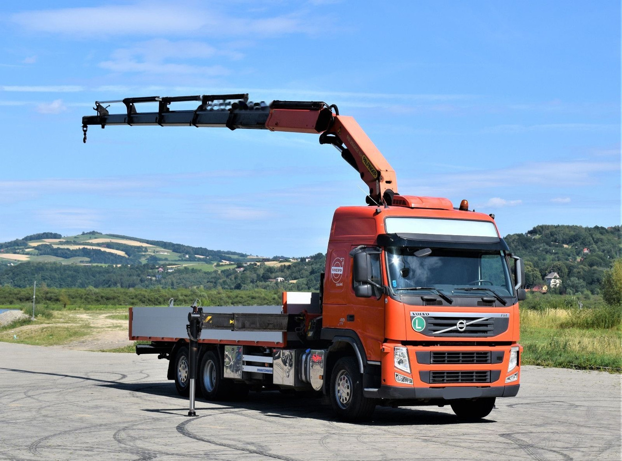 Dropside/ Flatbed truck, Crane truck Volvo FM 410: picture 2