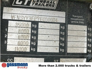 Dropside/ Flatbed semi-trailer General Trailer SYY3FP Plattformauflieger, Liftachse: picture 3