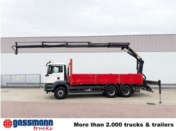 Dropside/ Flatbed truck, Crane truck MAN TGS 33.400 6x4 BB, Navi, Heckkran PK18002-EH C,: picture 2