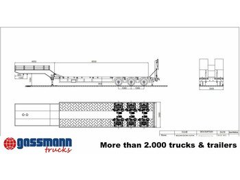 New Low loader semi-trailer for transportation of heavy machinery Tieflader-Auflieger Länge 13.150mm,: picture 2