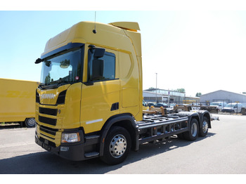 Container transporter/ Swap body truck SCANIA R410 6X2 NG LBW KLIMA AHK: picture 2