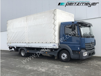 Curtain side truck MERCEDES-BENZ Atego 818 L Pritsche+LBW, Klima, 2 x AHK: picture 2