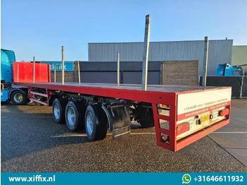 Dropside/ Flatbed semi-trailer Lintrailers 3-ass. Vlakke uitschuifbare oplegger / Naloop gestuurd: picture 3
