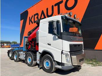 Dropside/ Flatbed truck, Crane truck Volvo FH 500 8x2*4 HMF 6020 OK6 / JIB FJ1200 K6 / WINCH: picture 4