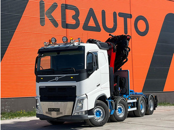 Dropside/ Flatbed truck, Crane truck Volvo FH 500 8x2*4 HMF 6020 OK6 / JIB FJ1200 K6 / WINCH: picture 2