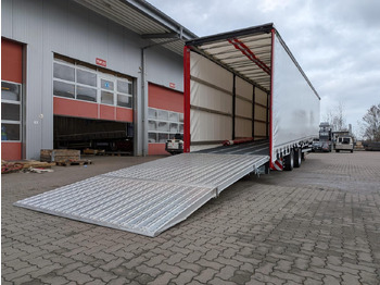 New Low loader semi-trailer Wiese Gabelstaplertransporter mit Rampe: picture 3
