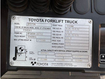 Diesel forklift Toyota 8FD70N: picture 5