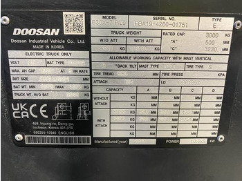 Electric forklift Doosan B30X-7 PLUS: picture 5