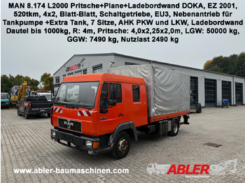 Curtain side truck MAN L2000