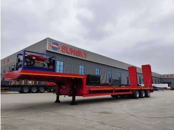 New Low loader semi-trailer for transportation of heavy machinery SUNSKY 30Ton lowbed trailer: picture 4