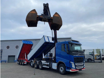 Crane truck Volvo FH4-500 / HMF 3220K-RC / REMOTE / ROTATOR / 3SIDE TIPPER / DYNAMIC STEERING / ONLY:302623 KM / AUTOMATIC / EURO-6 / 2017: picture 3