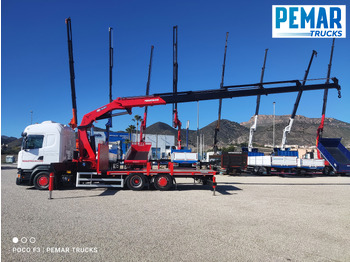 Crane truck SCANIA R 450 6X2 GRUA HMF 5020 K-5 CJA FIJA - BDF - PLATAFORMA EURO 6: picture 4