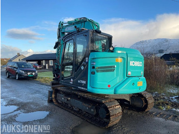Mini excavator 2021 Kobelco SK75SR-7 Gravemaskin med skjær, tiltrotator med gripekassett, nylig sertifisert, kun 2400 timer: picture 4