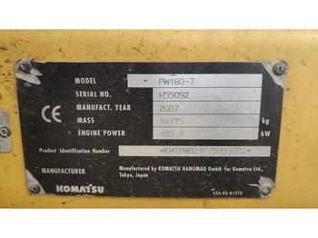 Wheel excavator Komatsu PW180-7: picture 3
