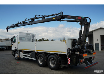 Dropside/ Flatbed truck, Crane truck MERCEDES ACTROS 2636 / 6x4 / SKRZYNIOWY 6,5 M + HDS HIAB 166 E-5 HIDUO / WYSUW 15 M / MOCNA PODŁOGA / STEROWANIE RADIOWE / ROTATOR / SPROWADZONY: picture 4