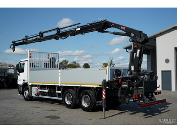 Dropside/ Flatbed truck, Crane truck MERCEDES ACTROS 2636 / 6x4 / SKRZYNIOWY 7 M + HDS HIAB 211- WYSÓW 12,6 M / MOCNA PODŁOGA / STEROWANIE RADIOWE / ROTATOR / SPROWADZONY: picture 4