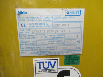 Sand/ Salt spreader NIDO Stratos B11K-27 VCX350 1,1 M3 + Extra HYDRO Salzstreuer / Saltspreader: picture 4