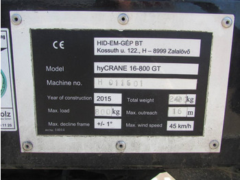 Articulated boom Teupen TGT HighCrane 800 hyCRANE 16-800GT Raupenkran Mini: picture 3