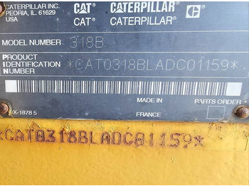 Crawler excavator CATERPILLAR 318