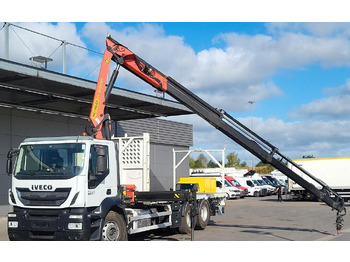 Dropside/ Flatbed truck, Crane truck IVECO STRALIS 360 CASSONE FISSO E GRU PALFINGER: picture 3