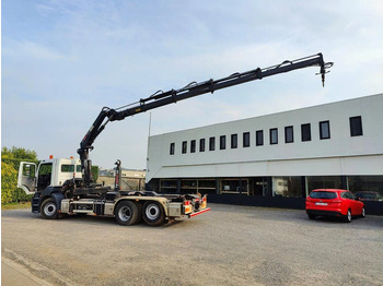 Hook lift truck, Crane truck Mercedes-Benz Axor 2536 Euro5 container multilift crane HIAB 220: picture 4