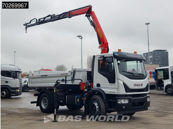 New Tipper, Crane truck Iveco Eurocargo 180E320 4X2 Steelsuspension 3-Seiten Palfinger PK12.501 Euro 6: picture 3