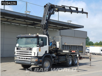 Tipper, Crane truck Scania P94 6X4 Hiab 330-4 Kran Crane 9m3 tipper Manual Steelsuspension Euro 3: picture 2