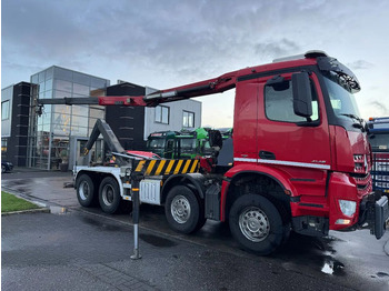 Hook lift truck, Crane truck Mercedes-Benz Arocs 4145 8X4 - HMF 2243-Z2 CRANE + REMOTE + HY: picture 3