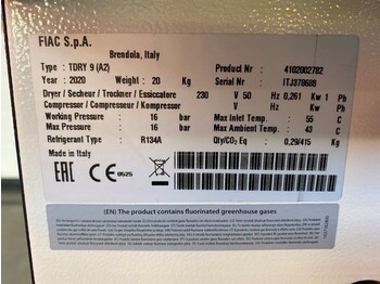 New Air compressor Fiac TDRY 9 luchtdroger 850 L / min 16 bar Airdryer New !: picture 4