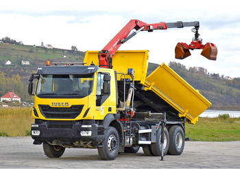 Tipper, Crane truck Iveco TRAKKER 360 * Kipper 4,90m* KRAN/FUNK*6x4: picture 3