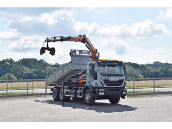 Crane truck, Tipper Iveco TRAKKER 410*Kipper 5,20m*ATLAS 165.2E * FUNK/6x4: picture 2