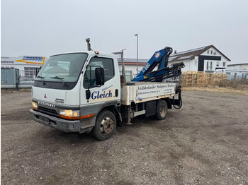 Mitsubishi Canter FE649 - Flatbed truck + crane leasing Mitsubishi Canter FE649 - Flatbed truck + crane: picture 1