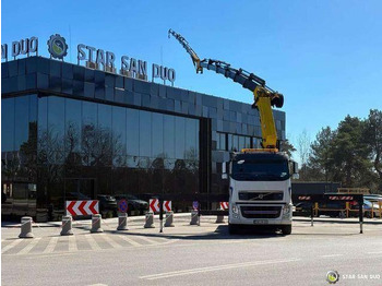 Dropside/ Flatbed truck, Crane truck Volvo FH 520 8x4 HMF ODIN K6 EURO 5 FLY JIB Crane: picture 2