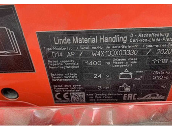 Stacker Linde D14AP: picture 5