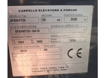 Electric forklift Toyota 8FBMKT25 [ Copy ]: picture 4