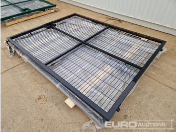 Garage equipment 3m x 2.3m Heavy Duty Galvanized Powder Coated Gate (2 of), 100mm x 100mm Post (2 of), Assembly Kit (Black): picture 3